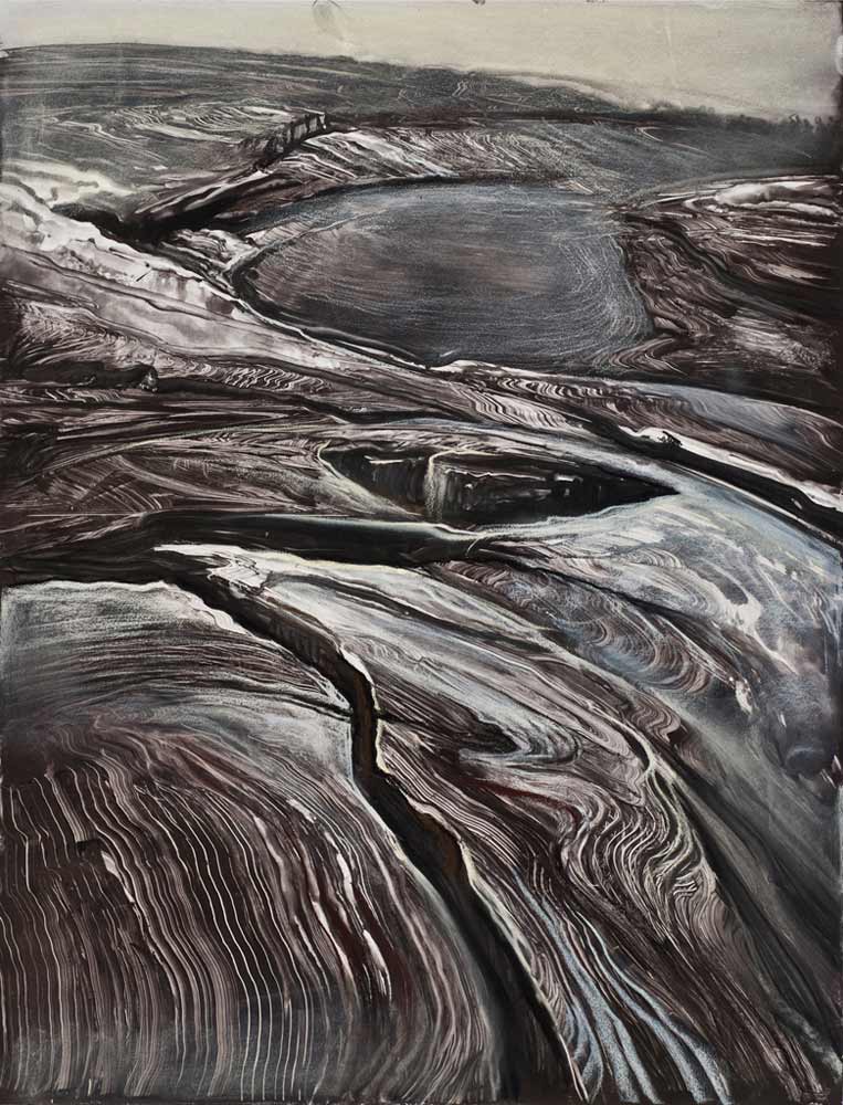 "Volcanic Galapagos", monotype